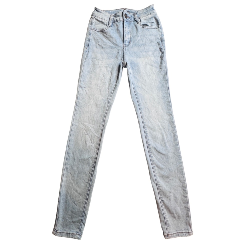 Rue21 High Rise Jegging Skinny Jeans Womens 0R Light Wash Blue Denim Stretch
